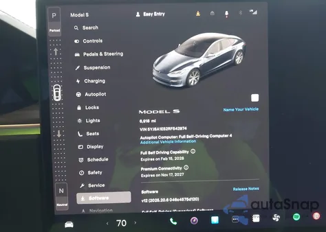2024 Tesla Model S Long Range из США, поврежденный, VIN 5YJSA1E52RF542974